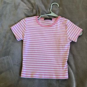 brandy melville striped crop top